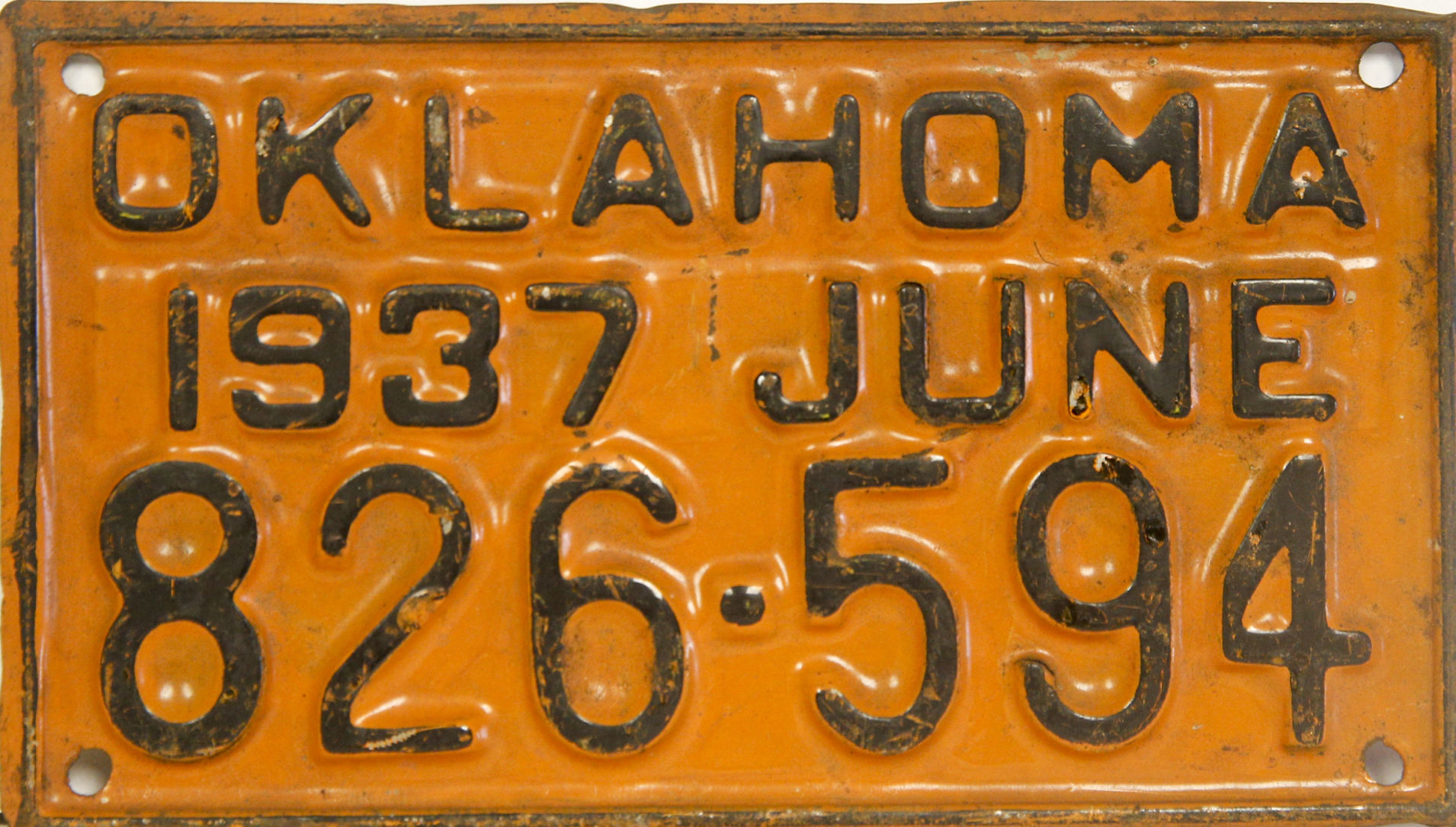 Oklahoma license plates